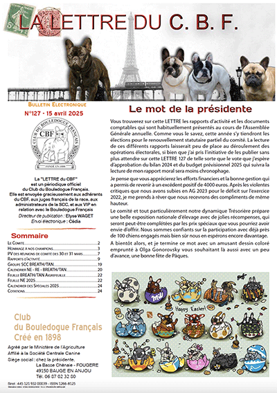La Lettre du CBF au format PDF